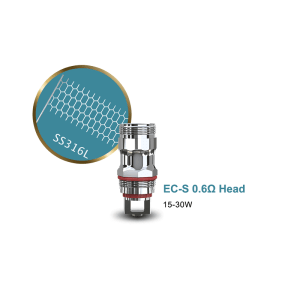Eleaf EC‑S 0.6Ω replacement mesh coils pack of five with SS316L material for smooth flavor and balanced vaping.