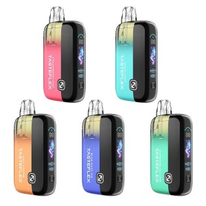 TasteFlex UltraLock 50K Disposable Vape with smart LED display showing battery and e‑liquid levels at VapeNear Online Vape Shop